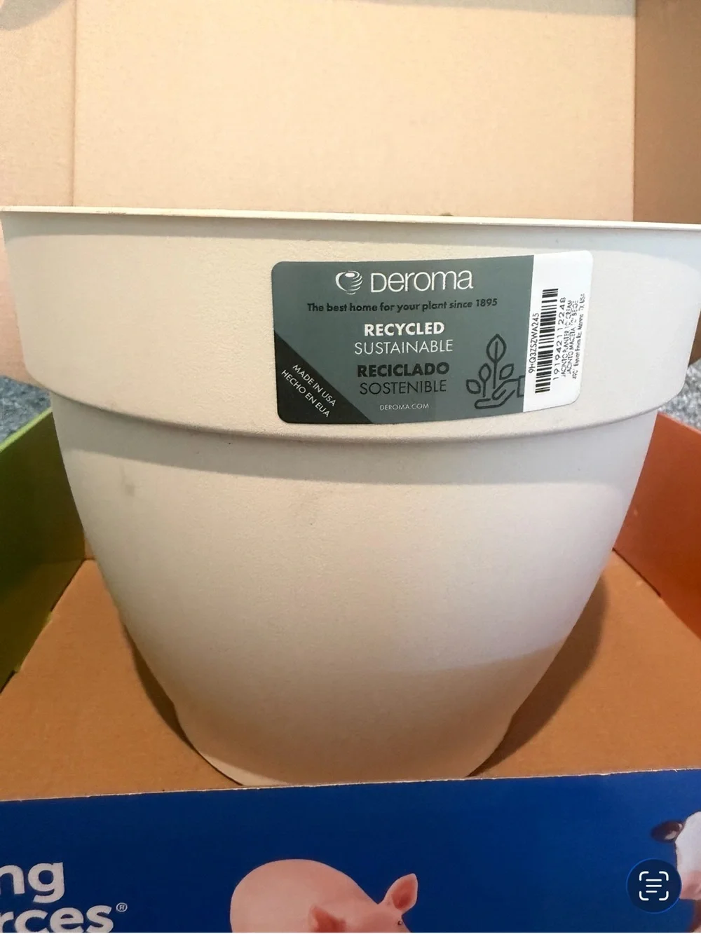 Deroma Recycled Plant Pot in Off-White